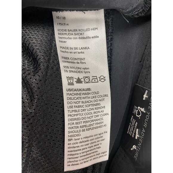 Eddie Bauer Ladies' Cargo Shorts BLACK Size 10  Lightweight Pocket With Zipper - Picture 4 of 11